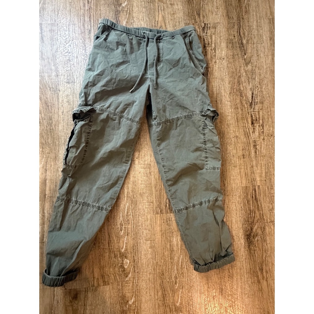 James Perse Army Green Cargo Jogger Pants Size 0 WSPS1028 Cotton Utility Joggers
